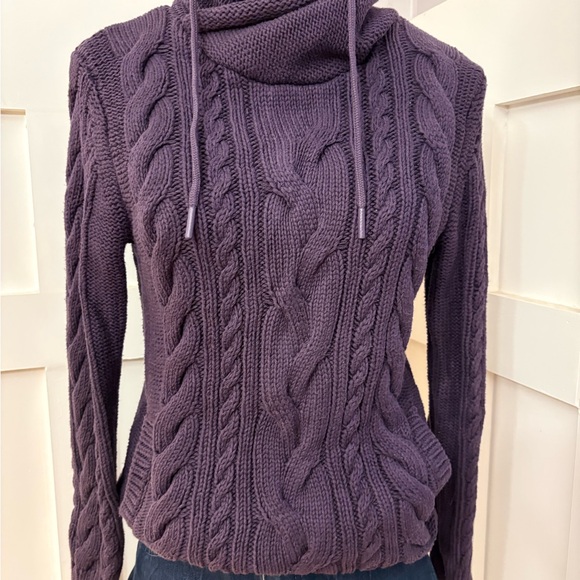 L.L. Bean Women's Plum Cowl Neck Sweater Size Small - Picture 4 of 4